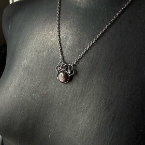 Ruby and snake Pendant Necklace unique jewelry witchy style necklace everyday